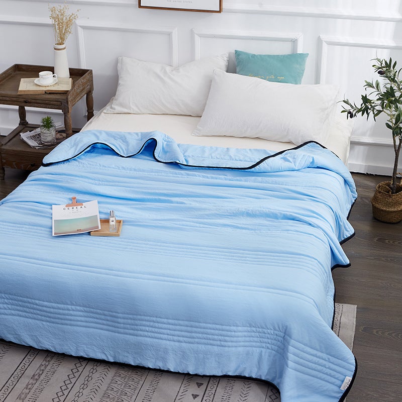 2025 Simple Gift Summer Cool Quilt Home Air-Conditioning Quilt Single Double Summer Quilt Solid Color Summer Quilt - Image 1